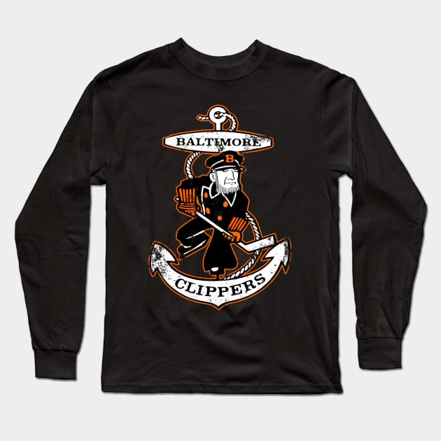 Clippers Hockey Long Sleeve T-Shirt by retrorockit